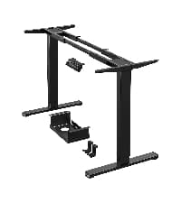 ErGear Height Adjustable Electric Standing Desk, 47.2 x 23.6 Inches Sit Stand up Desk, Memory Computer Home Office Desk with Two-Piece Desktop (Black)