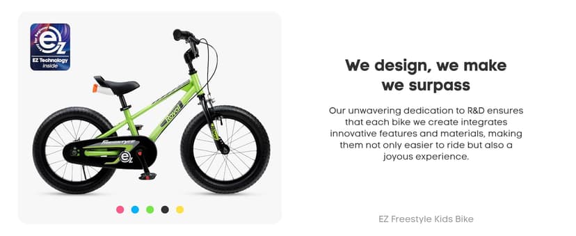 RoyalBaby Kids Bike EZ Balance to Pedal Dual Handbrake Toddlers Boys Girls Bicycle 12-20 Inch for Age 3-10 Years