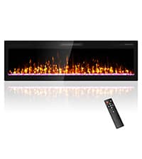 72” Recessed and Wall Mounted Fire Places Electric Fireplace Ultra Thin with Remote Control, Toucn Screen