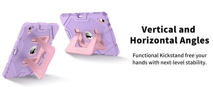 Fintie Kids Friendly Case for iPad (A16) 11th Generation 11 Inch (2025), iPad 10th Generation 10.9 Inch (2022), Fully-Body Rugged Heavy Duty Shockproof Protective Case with Kickstand, Purple