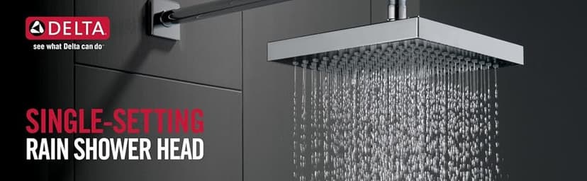 Delta Faucet Single-Spray Touch-Clean Rain Shower Head, Stainless RP50841SS