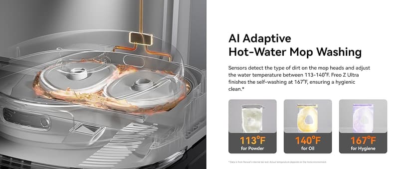 NARWAL Freo Z Ultra Robot Vacuum and Mop Combo, Dual RGB Cameras and Chips, AI Avoidance, 12000Pa Suction, Real-Time Decisions, Adaptive Hot-Water Self Wash & Self Emptying, Pet Hair, Quiet, Grey