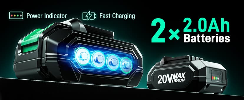 K I M O. Cordless Leaf Blower Vacuum Combo 4 in 1, 3 Nozzles &3 Modes for Inflation & Deflation, Extended Tube & Variable Speed, 20000RPM 150MPH, 2x2000mAh Battery Powered Leaf Blowers for Lawn Care