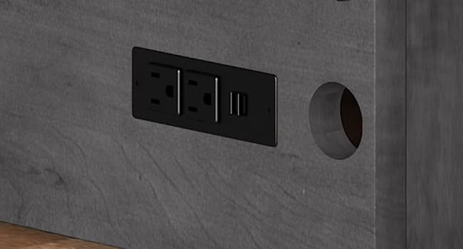 ijuicy Murphy Bed Queen with Foam Mattress, Convenient Murphy Bed Cabinet with Charging Station & Storage Board, Bed That Folds into Cabinet with Large Storage Drawer for Bedroom,Guest Room(Grey)