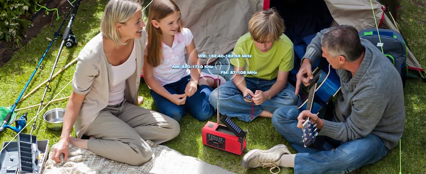 Emergency Weather Radio, 4000mAh NOAA Weather Alert Radio Solar Charging, Hand Crank & USB Charged, AM/FM with LED Flashlight, Reading Lamp, SOS Alarm, Headphone Jack for Outdoor Indoor