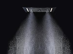 HOMEDEC Luxury Full Body Shower Jets System, 15x28inch Rain Shower Faucet Set Combo with 4pcs Adjustable Large Body Jet with Handheld Spray (Matte Black, 3 Functions Shower Head)