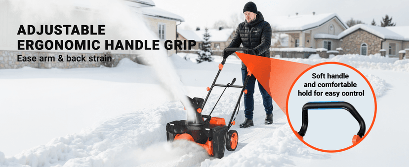 VOLTASK 48V Cordless Snow Blower, 48-Volt | 20-Inch Brushless Electric Snow Blower Cordless, Battery Snow Blower with Directional Plate & LED Lights (2 * 24V Battery & Dual Quick Charger Included)