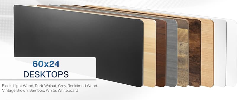 VIVO Electric 60 x 24 in Standing Desk, Memory Height Adjustment, 1B Series, One-Piece Black Top, Black Frame, DESK-KIT-1B6B