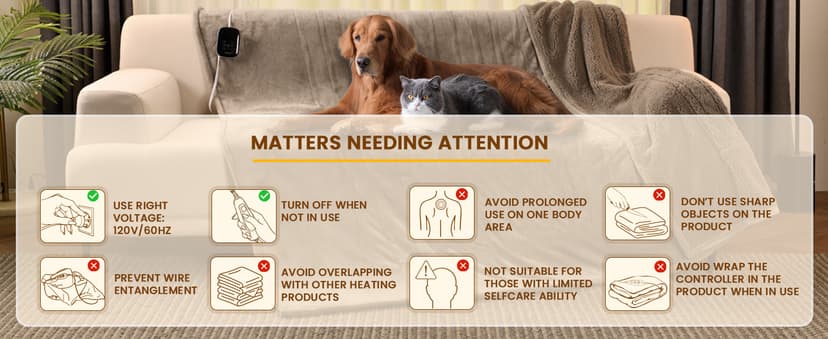 Bearhug Electric Blanket King Size 100" x 90", Dual Controller Heated Blanket, Velvet & Sherpa, 10-Heat Levels & 1-12H Auto Off, Over-Heat Protect, ETL, Machine Washable