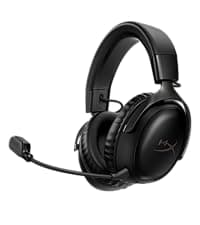 HyperX Cloud III Wireless – Gaming Headset for PC, PS5, PS4, up to 120-hour Battery, 2.4GHz Wireless, DTS Spatial Audio, 53mm Angled Drivers, Memory Foam, Durable Frame, 10mm Microphone, Black