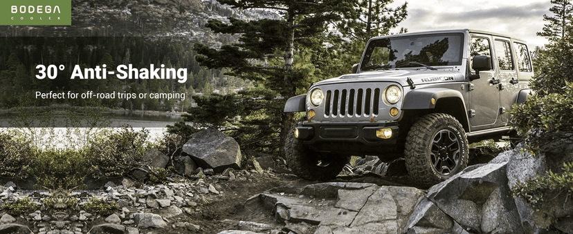 BODEGACOOLER 12V Portable Refrigerator, 42Quart (40L) Dual Zone Car Refrigerator, RV Car Fridge APP Control, -4℉-68℉Portable Freezer 12/24V DC 100-240V AC for Outdoor Camping Travel Vehicles Home Use