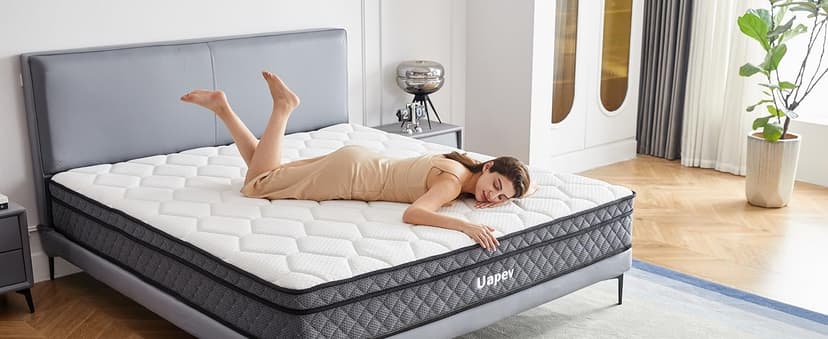 Queen Mattress,12inch Thickness in A Box,Memory Foam Hybrid,with Individual Pocket Spring for Motion Isolation & Silent Sleep,Pressure Relief,Plush Texture.