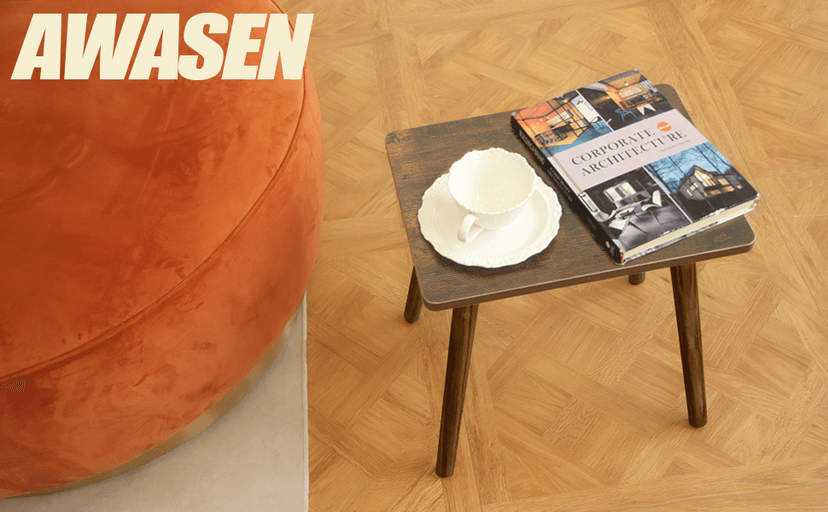 AWASEN Side Table, Small Wood End Table Living Room, Mini Bed Side Table Modern Accent Nightstand with Solid Wood for Bedroom Office Small Spaces, Rustic Brown