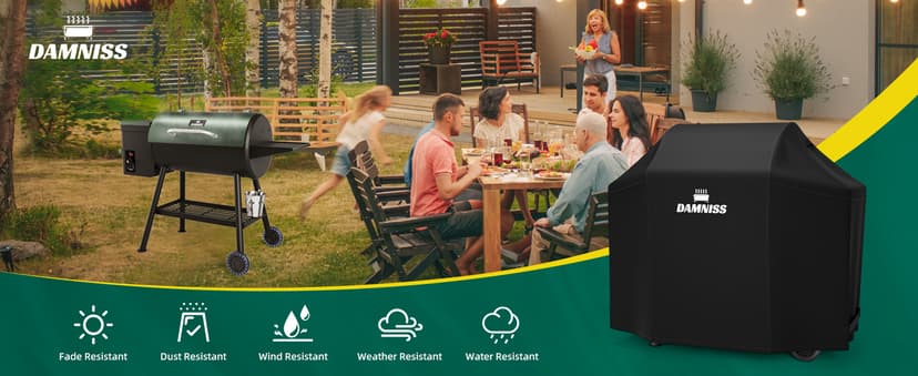 Grills DAPG-03 Electric Wood Pellet Smoker Grill, 456 SQ.IN Cook Area Pellet Grill with Auto Feed & PID Temperature Control (180-450°F), 8 in 1 BBQ Grill for Backyard Outdoor