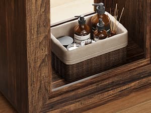 Tribesigns Rustic Wood End Table, 2 Tiered Square Side Table with Storage Shelf, Industrial Sofa Side Table for Living Room, Entrance (Rustic Brown) (1)