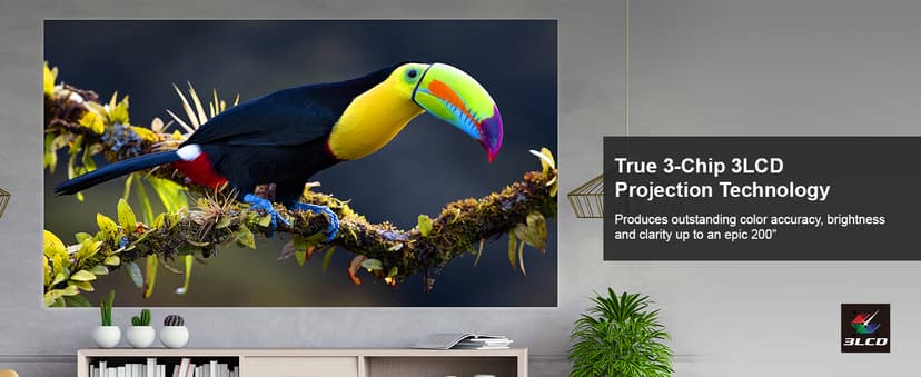 Epson Home Cinema 2250 3LCD Full HD 1080p Projector with Android TV, Streaming Projector, Home Theater Projector, 10W Speaker, Image Enhancement, Frame Interpolation, 70,000:1 contrast ratio, HDMI
