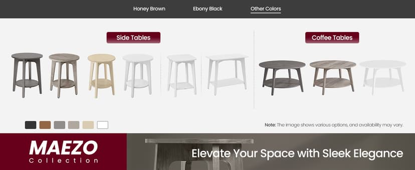 VASAGLE MAEZO Collection - Side Table, 2-Tier Small Square End Table, Nightstand with Tapered Legs, Curved Transitions, for Small Spaces, Living Room, Bedroom, Honey Brown ULET236K01