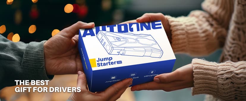 AUTOONE 6000A Car Battery Jump Starter Up to All Gas & 12L Diesel Engine, Car Battery Jumper Starter Portable 12V Jump Box with USB Output, Storage Case, LED Flashlight