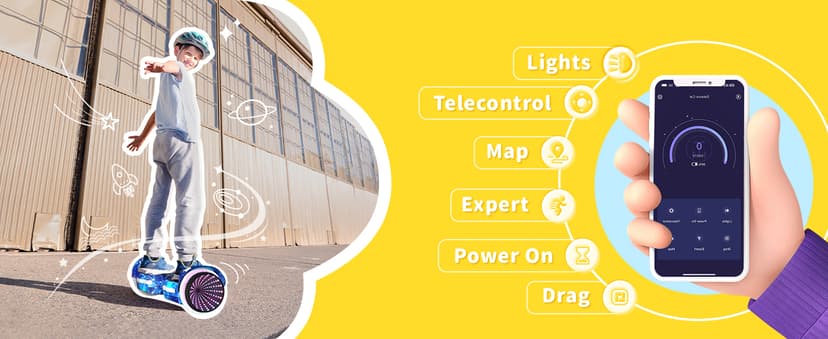 Scooter, Colorful LED Light-Up Wheels, Bluetooth Speakers and APP, Dual 250W Motors, 8.5 mph Max Speed & 8.5 Miles Max Range, Gifts for Kids Adults Girls Boys