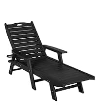 nalone Folding Adirondack Chairs Set of 2 with Cushions and Cup Holder, HDPE Plastic Oversized Patio Chair Weather Resistant, Used in Outdoor, Fire Pit, Deck, Garden, Campfire Chairs (Black)