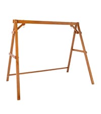 VINGLI Upgraded Patio Wooden Porch Swing for Courtyard & Garden, Heavy Duty 880 LBS Swing Chair Bench with Hanging Chains for Outdoors (Brown, 5 FT)