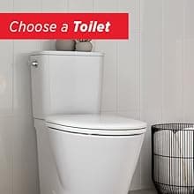 American Standard 252AA898.020 Cadet Aspirations Two-Piece Toilet with Slow-Close Seat, Elongated Front, Chair Height, Right Hand Flush, White, 1.28 gpf