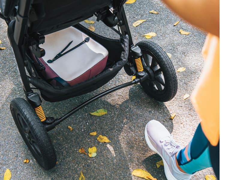 Chicco Activ3 Jogging Stroller, All-Terrain Stroller, Compatible with Chicco Infant Car Seats (not Included), Baby Travel Gear | Eclipse/Grey