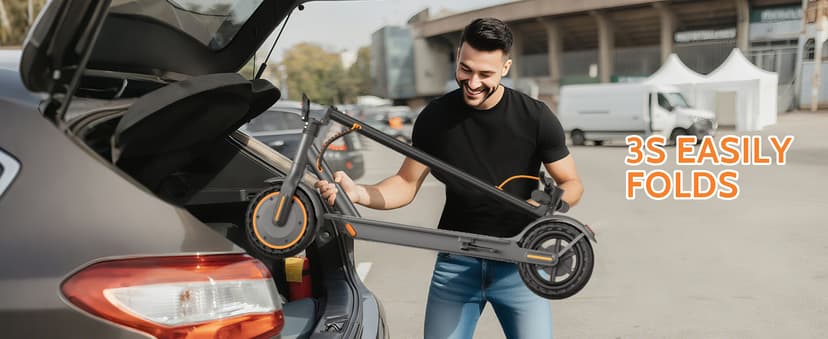 MAXSHOT Electric Scooter Adults & Big Kids, 350W Powerful Motor, Top Speed 16/19MPH, 12/16/19/21Miles Range, 8.5" Solid Tires Folding Commuter Escooter with Dual Suspension for Commuting, APP Control