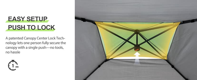 EAGLE PEAK 13x13 Straight Leg Pop Up Canopy Tent Instant Outdoor Canopy Easy Single Person Set up Folding Shelter w/Auto Extending Eaves 169 Square Feet of Shade (Light Blue)