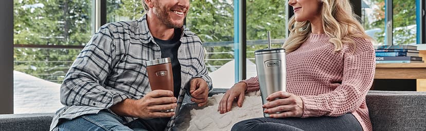 THERMOS ICON SERIES, Stainless Steel Tumbler, Matte Stainless Steel, 16 oz