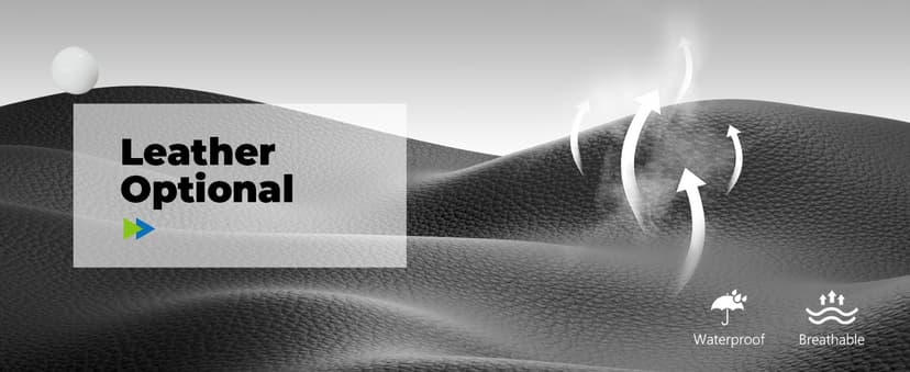 COMHOMA Big and Tall Office Chair, High Back Leather Gaming Chair with Footrest, Executive Ergonomic Office Chair with Pocket Spring Lumbar Support and with Outward Fixed Soft Armrests