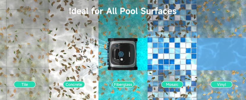 (2025 Upgrade) WYBOT C1 Pool Robot Vacuum for Inground Pools, 4-in-1 Cordless Robotic Pool Cleaner Lasts 150min, Triple-Motor up to 1,614 Sq.ft, Smart APP Support, Auto Wall & Waterline Cleaning