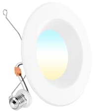 Sunco 12 Pack 6 Inch LED Can Lights, Retrofit Recessed Lighting, Smooth Trim, 965 LM, 13W (75W Equivalent), Selectable CCT 2700K/3000K/3500K/4000K/5000K, Dimmable, Damp Rated UL