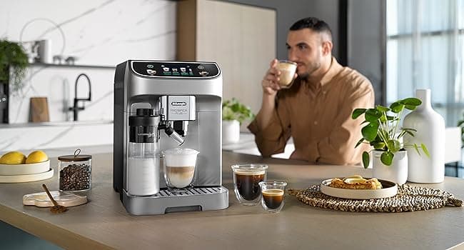 De'Longhi Magnifica Plus Fully Automatic Espresso Machine with Automatic Milk Frother for 18+ One Touch Recipes, Built-in Grinder, ECAM32070SB