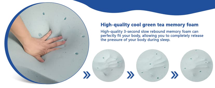 14 Inch King Extra Firm Mattresses with Ice Silk Cover, Cooling Green Tea/Gel Memory Foam Bed Mattress, Firm to Extra Firm Bamboo High Density Mattress for Back Pain, CertiPUR-US, in USA, 80"x76"