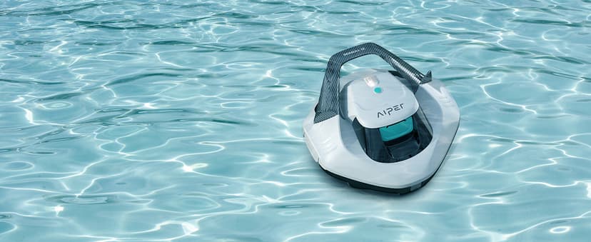 AIPER Cordless Robotic Pool Vacuum, Self-Parking Technology, Portable, Ideal for Above-Ground Flat Pool up to 40 Feet