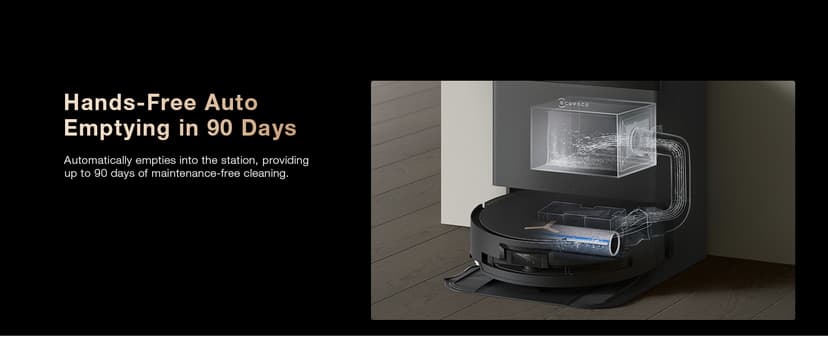 ECOVACS DEEBOT X8 PRO OMNI Robot Vacuum and Mop, 18000Pa, OZMO ROLLER Instant Self-Washing Mopping, 167℉ Hot Water Mop Washing, Auto Cleaning Solution Adding, Hot Air-Drying, Self-Emptying, Black