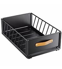 Under Sink Organizer, 2 Packs 2 Tier Under Sink Organizers and Storage, Slide Out Pull Out Cabinet Organizer Shelf, Metal Sliding Drawer for Kitchen Bathroom Pantry Cabinet Closet Organization Rack