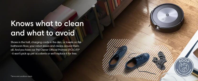 iRobot Roomba Combo j5+ Self-Emptying Robot Vacuum & Mop – Identifies and Avoids Obstacles Like Pet Waste & Cords, Empties Itself for 60 Days, Clean by Room with Smart Mapping, Works with Alexa