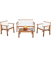 Devoko 3 Piece Rocking Bistro Set Wicker Patio Outdoor Furniture Porch Chairs Conversation Sets with Glass Coffee Table (Beige)