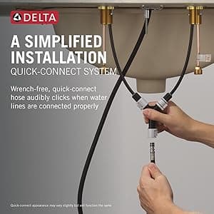 Delta Arvo Brushed Nickel Bathroom Faucet with Sprayer, 8 Inch 3 Hole Widespread Bathroom Sink Faucet with Pull Out Sprayer, Push-Pop Drain, SpotShield Stainless 35840LF-SPPD