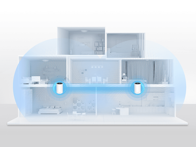 TP-Link Deco XE75 AXE5400 Tri-Band WiFi 6E Mesh System - Covers up to 5500 Sq.Ft, Replaces WiFi Router and Extender, AI-Driven Mesh, 6GHz Band, 2-Pack