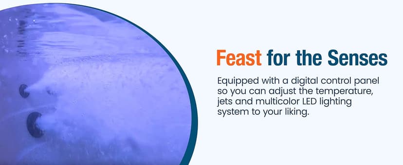 LifeSmart 4-Person Hot Tub with 13 High-Powered Jets & LED Lighting, Square, Taupe - Outdoor Spa w/ 4 Bucket Seats, Pump & Cover, 205-Gallon Water Capacity