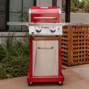 Nexgrill Deluxe 2-Burner Gas Grill with 401 SQ In Grate, 28000 BTUs, Stainless Steel Control Panel & Foldable Side Table, Propane BBQ Grill for Outdoor Cooking, Patios, Backyards and More - 720-0864R