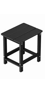 MXIMU Modern Adirondack Chairs Set of 4 Weather Resistant with Cup Holder Oversize Plastic Fire Pit Chairs Plastic Outdoor Chairs for Firepit Area Seating (Black)