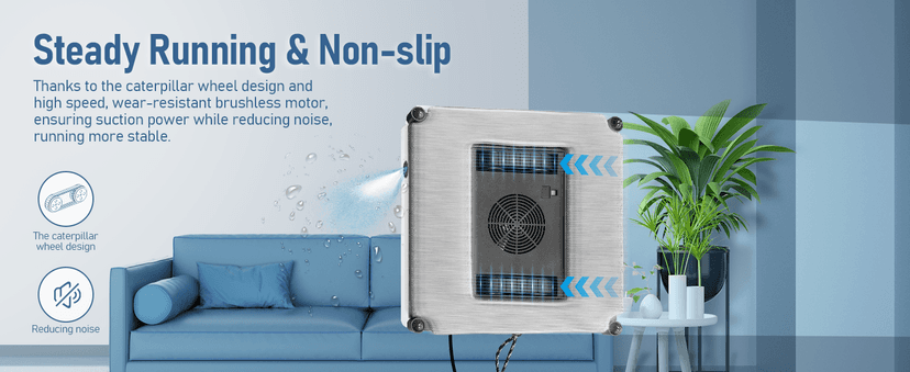 AlfaBot Window Cleaning Robot, 4500PA High Suction Power Window Cleaner with Dual Water Spray,3.0 Path Planning, Edge Detection Technology,Perfect for High-Rise Windows, Big Glass