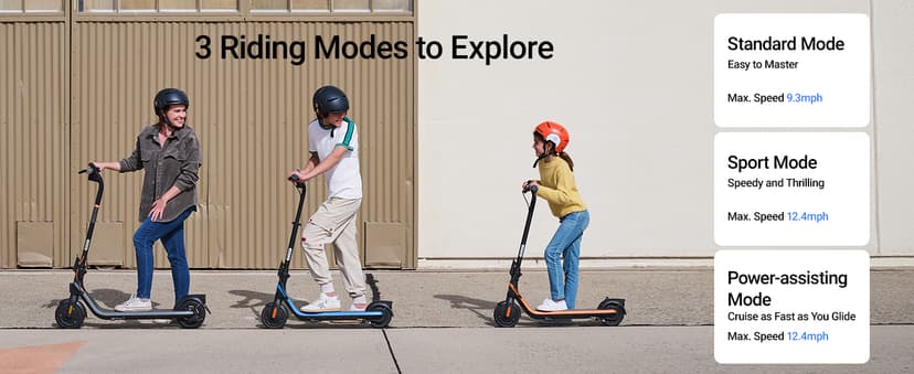 Segway Ninebot eKickScooter - Electric Scooter for Kids 6-14, w/t Adjustable Handlebar Height (Only C2 Pro) for Riders up to 132 lbs, Includes New Cruise Mode, UL-2272 Certified