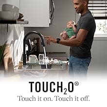 Delta Geist Brushed Nickel Bathroom Faucet 1 Hole, Single Hole Bathroom Sink Faucet for Vanity, Push-Pop Drain Assembly, SpotShield Brushed Nickel 15864LF-SP