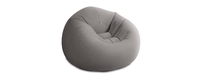 INTEX 68579EP Beanless Bag Inflatable Lounge Chair: Corduroy Textured Flocking – Durable Vinyl – Folds Compactly – 220lb Weight Capacity – 45" x 45" x 28"