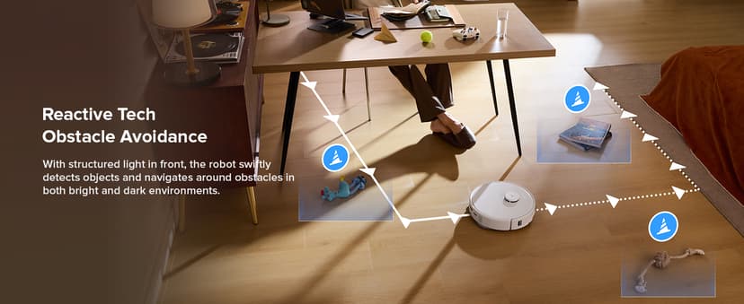 roborock Qrevo Curv S5X Robot Vacuum and Mop, 17000Pa Suction, Zero-Tangling Design, FlexiArm Side Brush, Smart Obstacle Avoidance, Self-Washing & Drying & Emptying for Carpet, Pet Hair, Hard Floor